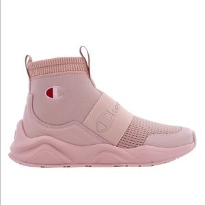 Pink champion high top shoes (8.5)